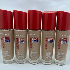 5x 200 Soft Beige - Rimmel London Lasting Finish Foundation 25hr 30ml Hydrating